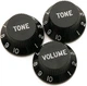 Набор пластиковых ручек для потенциометров DIMARZIO DM2111 B STRAT KNOBS SET (BLACK) - изображение 1