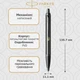 Кулькова ручка Parker IM 17 Achromatic Black BT BP Тризубець 22 932_TR - изображение 2