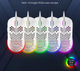 Игровая эргономичная мышь Dierya, RGB, 12800 DPI и 6 программируемых кнопок Ultra Light-75г. Цвет - Белый - изображение 3