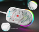 Игровая эргономичная мышь Dierya, RGB, 12800 DPI и 6 программируемых кнопок Ultra Light-75г. Цвет - Белый - изображение 6