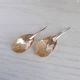 Сережки Hand Made з кристалами Swarovski світло-бурштинового відтінку - зображення 1