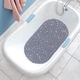 Силиконовый коврик для ванны Bathlux овальной формы нескользящий 69 х 35 см Серый (425) - изображение 4