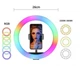 Кольцевая светодиодная лампа RGB LED RING MJ26 26 см с держателем телефона для блоггеров - изображение 10