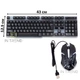 Клавиатура проводная и игровая мышка KeyBoard JX-KT288 Чёрная для игр компьютера ПК и ноутбука Комплект - изображение 4