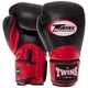 Перчатки боксерские кожаные TWINS BGVL11 VELCRO Цвет: Черный-красный размер: 14 унции - изображение 1