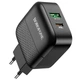 Зарядний пристрій Borofone BA46A PD+QC3.0 Black - зображення 2