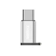 Адаптер переходник Remax RA-USB1 Type-C to MicroUSB (F) серебристый - изображение 1
