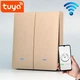Вимикач Zigbee Tuya золотий (2 клавіші) - зображення 4