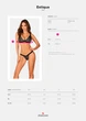 Мереживний бюстгальтер із трикутною чашкою Obsessive Estiqua bra M/L, чорний, широкі лямки - изображение 5