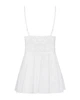Сатиновий пеньюар з мереживом Obsessive 810-BAB-2 babydoll & thong L/XL, білий, пеньюар, танга - изображение 6