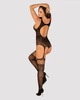 Бодістокінг Obsessive Bodystocking F236 S/Ml/L, глибоке декольте, імітація шнурівки - зображення 4