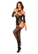 Нейлоновий бодістокінг із імітацією панчіх Obsessive Bodystocking G333 S/M/L, black, з доступом - зображення 5