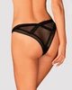 Мереживні трусики із заниженою талією Obsessive Estiqua panties XS/S, black - изображение 2