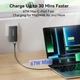 Зарядний пристрій Asometech GaN 67W USB+Type-C Fast Charger Compact Black - зображення 3
