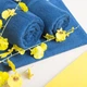 Полотенце салфетка махровое 30х50 Косичка т/синій - изображение 6