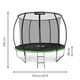 Батут Outtec Premium 10ft (312 см) черно-зеленый с внутренней сеткой: до 150 кг, для детей, взрослых, дачи, улицы - изображение 9