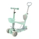 Самокат триколісний 6 в 1 Scooter Pastel 2020 з бортиком і батьківською ручкою м'ятний - зображення 2