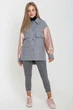 Пальто-рубашка женское с паетками на рукавах Chiuas 46-48 размер Светло-серый - изображение 2