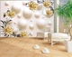 3D Фото Шпалери PHOTODECOR "Золоті троянди та кулі" - зображення 3
