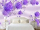 3D Фото Обои PHOTODECOR "Фиолетовые розы и стразы" - изображение 2