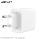 Зарядний пристрій МЗП ACEFAST A41 65W GAN(1USB 2Type-C) WHITE (AFA41W) - зображення 3