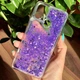Чехол Glitter для Xiaomi Redmi 9C бампер силиконовый аквариум Фиолетовый - изображение 3