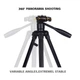 Професійний універсальний штатив із пультом TriPod A-plus 1.35 м підсилений для смартфона, камери Чорний - зображення 5