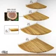 Полиця навісна кутова Wood Wedge конусна 40х40х2 Ясень білий - зображення 4