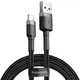 Кабель для быстрой зарядки Айфона Baseus Cafule Cable USB to Lightning 2.4A 0.5м Кабель для Айфона (CALKLF-AG1) Black/Grey - изображение 1