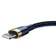 Кабель для зарядки Айфона Baseus Cafule Cable USB to Lightning 1.5A 2м Кабель для Айфона (CALKLF-CV3) Blue/Gold - зображення 5