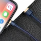 Кабель для зарядки Айфона Baseus Cafule Cable USB to Lightning 1.5A 2м Кабель для Айфона (CALKLF-CV3) Blue/Gold - зображення 8