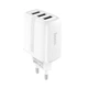 Адаптер сетевой HOCO Amazing three-port charger N15 |3USB, 3.4A| белый - изображение 1