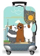 Чохол для валізки Turister модель City Bears розмір M Різнокольоровий (Stb_188M) - зображення 1