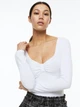 Боди-футболка H&M 061137323 S Белая (6666000249944) - изображение 1