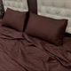 Комплект постельного белья Satin Stripe Chocolate 100% хлопок 220х180 см - изображение 3