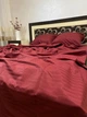 Комплект постельного белья Satin Stripe Bordo бордовый 100% хлопок 220х180 см 70х50 см - изображение 6