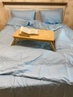 Комплект постільної білизни Satin Stripe Light blue блакитний 100% бавовна 220х180 см - зображення 3