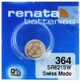 Батарейка серебрянно-цинковая Renata 364 SR621SW (G1), 1.55V, блистер 10шт разрывной, цена за штуку! - изображение 1