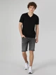 Футболка хлопковая длинная мужская Colin's CL1058584-BLK S Black (8683197636157) - изображение 4