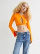 Топ женский H&M 060996367 S Оранжевый (6666000247377) - изображение 1