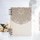 Деревянный блокнот "Mandala", А5, 80 листов слоновая кость в точку, Светлое дерево, WOODPRESENT - изображение 1