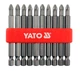 Набір біт YATO Philips PН2x75мм HEX 1/4" 10шт (YT-0480) - зображення 1
