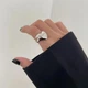 Кольцо серебристое Love me - стиль модерн. Современный дизайн Италия 4112 - изображение 1