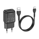 МЗП Hoco C96A Type-C (СЗУ USB 2.1A/Cable Type-C) black - зображення 2
