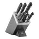 Набір ножів Zwilling FOUR STARS (Vier Sterne) 7 предметів самозаточувальний блок Made in Germany сірий - зображення 1