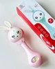 Інтерактивне музичне брязкальце Baby Molar Rattle sobebear YL 5505 прорізувач для зубів Зайчик рожевий - изображение 2