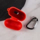 Силиконовый футляр с микрофиброй для наушников Airpods 1/2 Красный / Red - изображение 4