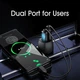 Швидкий автомобільний зарядний пристрій 20W Honestel C1 з двойним портом USB+TypeC QC+PD - зображення 3