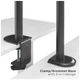 Mocowanie biurkowe HiSmart do dwóch monitorów 17-32" Black (HS082406) - obraz 2