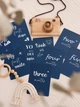 Карточки для фотосессии "Baby cards" на АНГЛИЙСКОМ, синие набор двухсторонних открыток 12 шт - изображение 1
